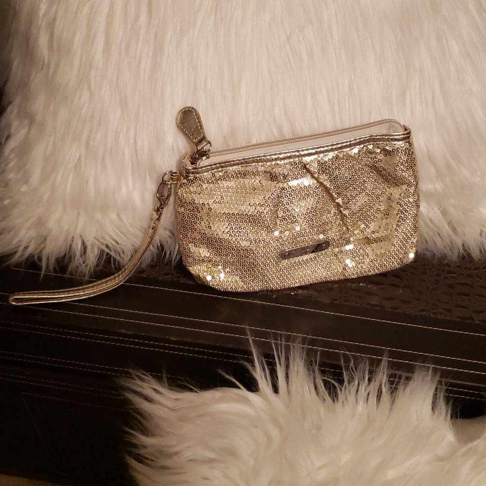 Gold Glitter Wristlet